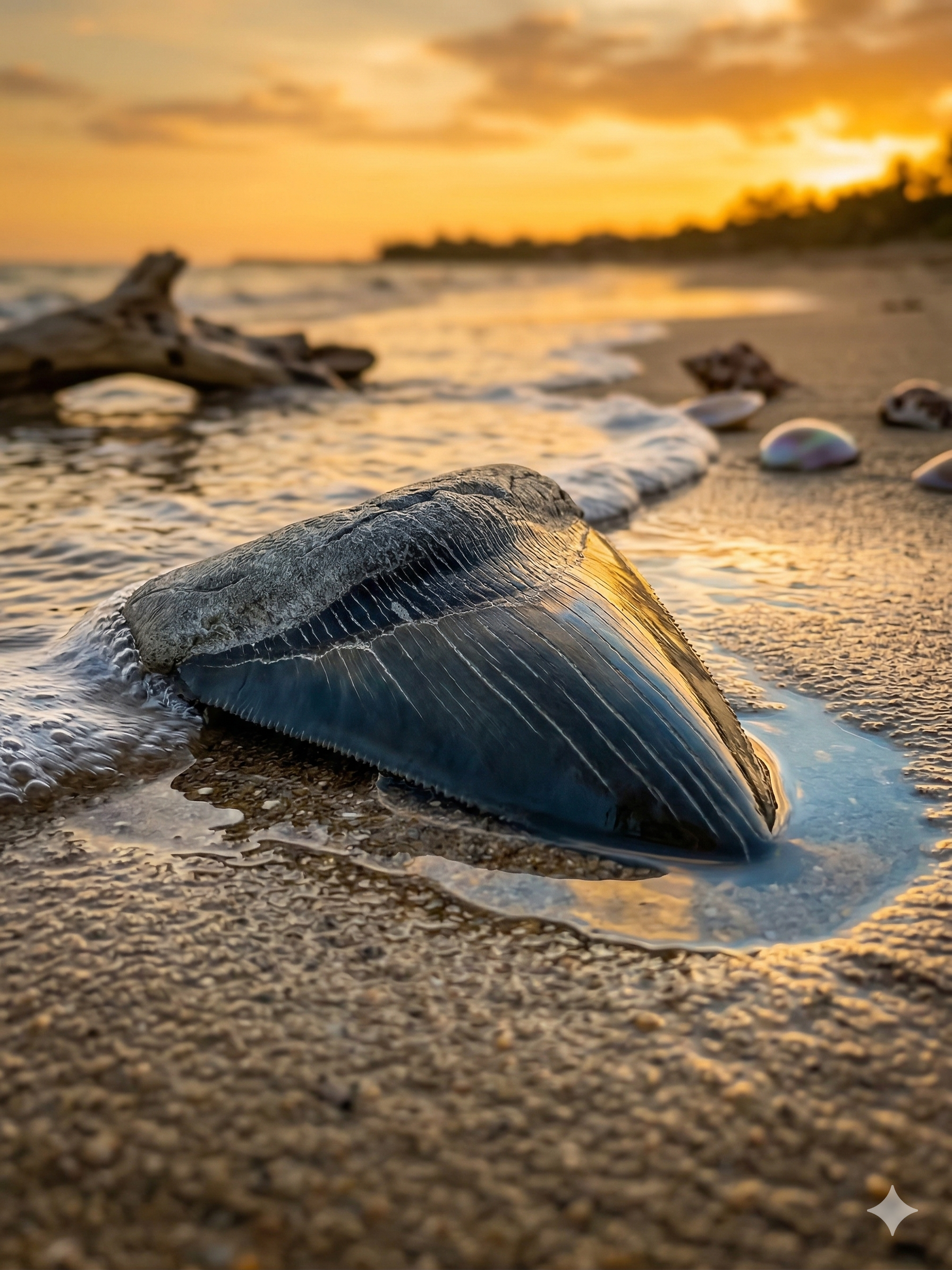 Fossil Megalodon Shark Tooth