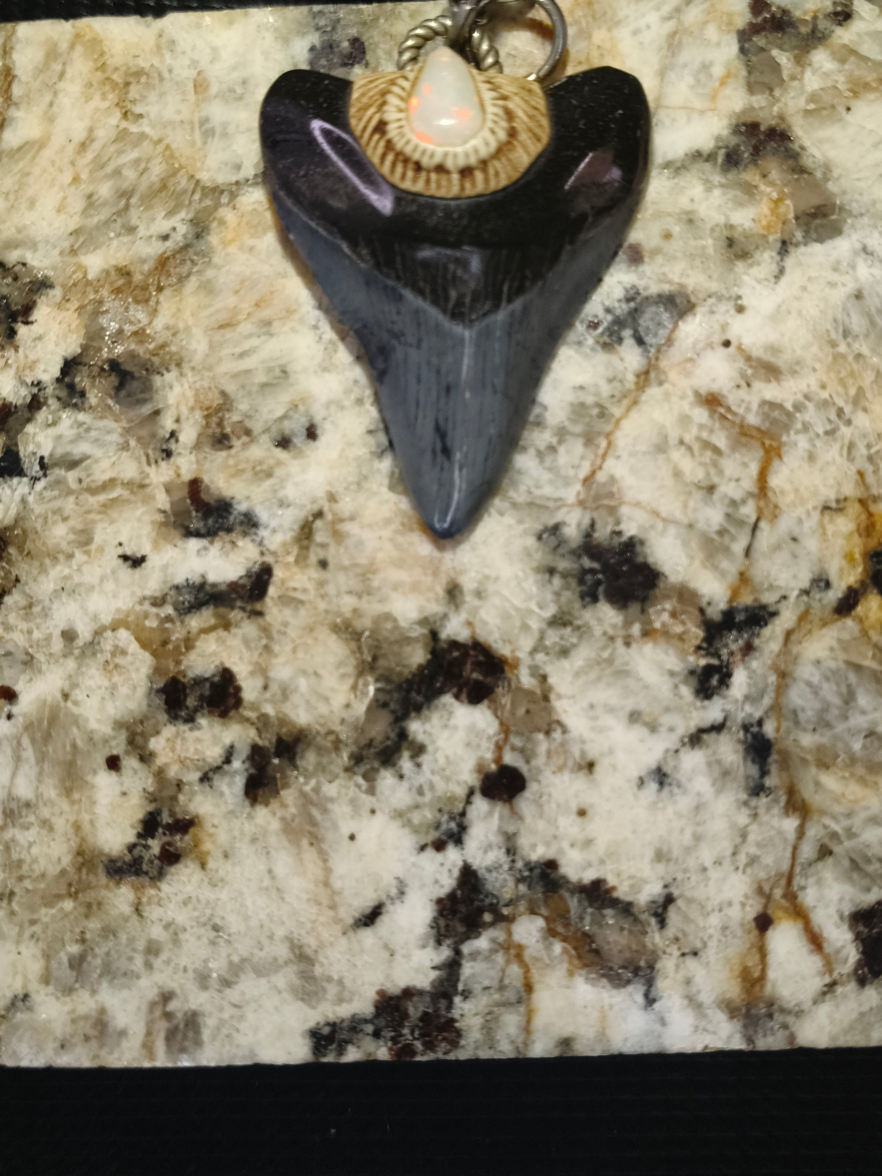 Fossil Tooth + Ethiopian Opal